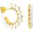 Wedding Hoop Earrings - Gold/Pearl