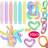 Shein 10pcs Sensory Stretch Tubes With Corrugated Diy Design In Random Colors For Stress Relief Toy