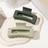 Shein 2 Pcs Set Avocado Green Ombre Design Hair Claw Clips