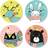 Decorsome Cutesy Colourful Woodland Christmas Creatures Glasunderlägg 9cm 4st