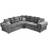 B&Q Verona Grey Sofa 190cm 2pcs 2 Seater, 3 Seater