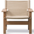 Fredericia Furniture Canvas Børge Mogensen Natural Fåtölj 76cm