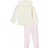 Adidas Baby's Essentials Full-Zip Hooded Jogger Set - Ivory/Clear Pink