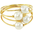 Oscar de la Renta Rolling Bangles Set - Gold/Pearl