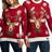 Partykungen Cute Reindeer Christmas Sweater - Red