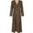 Neo Noir Amber Mix Line Wrap Dress - Black