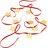 Georg Jensen Classic Christmas Star Garland Gold Julgranspynt