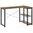 Homcom L-Shaped Workstation Rustic Brown Writing Desk 73.2x120cm