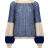 Noella Liana Knit Sweater - Cream/Cobalt Blue