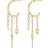 WiOGA Creole Earrings - Gold/Multicoloured