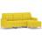 vidaXL 3201006 Light Yellow Soffa 198cm 2st 3-sits