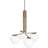 Konsthantverk DK 4-Low Brass/Matt White Pendant Lamp