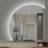 Kuban Speglar Semicircular Cool White Väggspegel 60x60cm