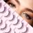 Shein 7pairs/Set Natural Crossed Style False Eyelashes With Transparent Stems, D Curl For Lengthening Eye Tail