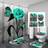 Shein 1pc/4pcs Waterdrop Green Rose & Butterfly Printed Polyester Waterproof & Heat Insulated Home Decor Bathroom Shower Curtain Set With 12 Hooks, Anti-Sli