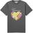 Ganni Grey Relaxed Heart T-shirt - Volcanic Ash