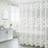 Shein 1pc PEVA Bathroom Shower Curtain Liner, Whtie Flower Bath Shower Curtain, Mildew Resistant, Waterproof, PEVA Shower Liner