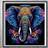 Shein Diamond Painting Kit Flower Elephant Cross Stitch Set