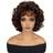 Shein Women'S Synthetic Wig Brown Short Curly Hair With Bangs Suitable For Daily Wear