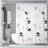 Shein 1pc Peva Printed Cat Pattern Shower Curtain For Bathroom, With Hooks