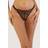 Wolf & Whistle Pippa Deco Embroidered Caged Thong, Black