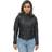 Infinity Leather Infinity Leather Womenss Casual Slim-Fit Biker Jacket-Tulsa Black