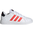 Adidas Kid's Grand Court Lifestyle Tennis Lace-Up - Cloud White/Bright Red/Core Black