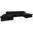 Trademax Niesha Black Soffa 360cm 6-sits