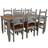 Mercers Furniture Corona Grey Wax Dining Set 92x182cm 7pcs