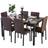 Modernique Emillia Brown Dining Set 90x150cm 7pcs