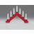 Konstsmide 2310-510 Red Candle Bridge 38cm