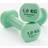Domyos Fitness 1kg Dumbbells Twin-pack Emerald