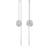 Swarovski Meteora drop earrings, White, Rhodium plated