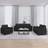 vidaXL Accent Sectional Couch Black Soffa 199.9cm 3st 3-sits