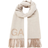 Ganni Fringed Wool Scarf - Egret