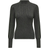 Only High Neck Knitted Sweater - Grey/Dark Gray Melange
