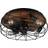 Trio Lighting TRONDHEIM Takläkt/Lampa 4xE27 48cm Mattsvart/Trä Takplafond