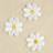 Shein 3pcs Daisy Embroidered Patch, Suitable For Diy Clothing, Hats, Bags, Shoes, Phone Cases, Iron-On Design