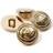 Hemline Gold Metal Military Anchors Button 5 Pack