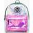 Hype Kids' Chrome Glow Backpack, Pink/Silver