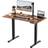 VonHaus Height Adjustable Standing Walnut/Black Writing Desk 60x120cm