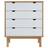 vidaXL Otta Brown/White Chest of Drawer 76.5x90cm