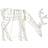 Star Trading Atja Silhouette Reindeer White Jullampa 64cm