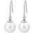 Edblad Lilian Hook Earrings - Silver/Pearl