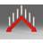 Konstsmide Clove Stake Red Candle Bridge 39cm