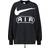 Nike Women's Air Over-Oversized French Terry Crew Neck Sweatshirt - Black/White