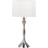 Three Posts Portland Silver/White Table Lamp 55cm