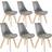 tectake Egg Grey Kitchen Chair 82.5cm 6pcs