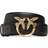 Pinko Love Birds leather belt 3cm - Black/Old Gold