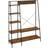 Homcom Coat Stand Brown Shoe Rack 117x169cm